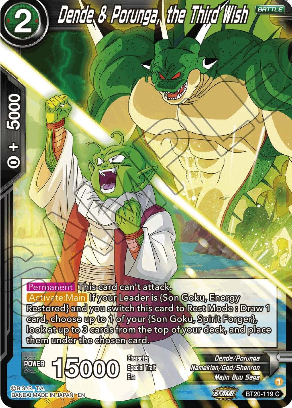 Dende & Porunga, the Third Wish (BT20-119) [Power Absorbed] - POKÉ JEUX