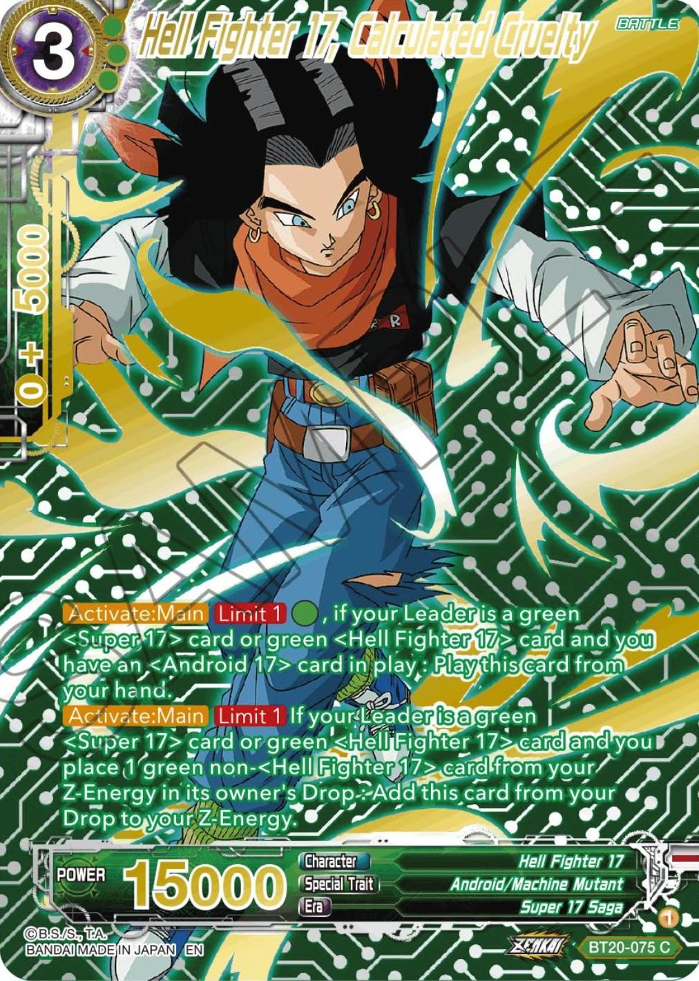 Hell Fighter 17, Calculated Cruelty (Gold-Stamped) (BT20-075) [Power Absorbed] - POKÉ JEUX