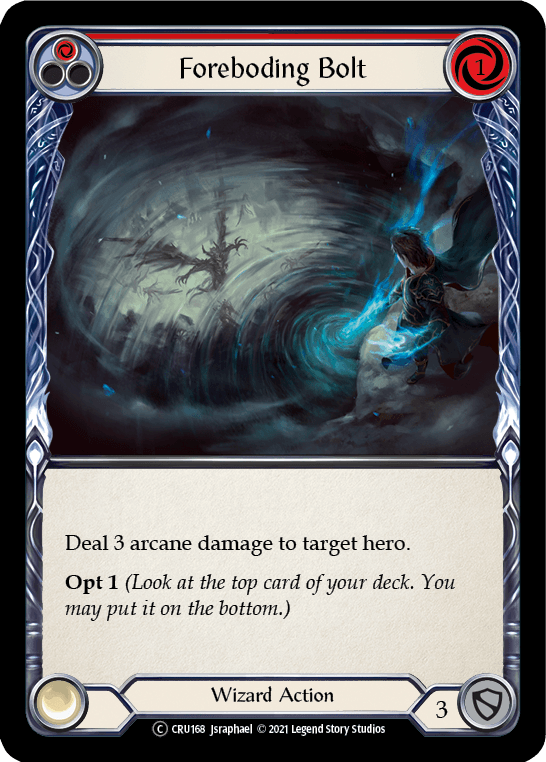 Foreboding Bolt (Red) [U-CRU168] (Crucible of War Unlimited) Unlimited Rainbow Foil - POKÉ JEUX