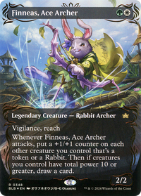 Finneas, Ace Archer (Borderless) (Raised Foil) [Bloomburrow]