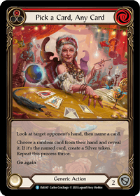 Pick a Card, Any Card (Red) [EVR167] (Everfest) 1st Edition Extended Art Rainbow Foil - POKÉ JEUX
