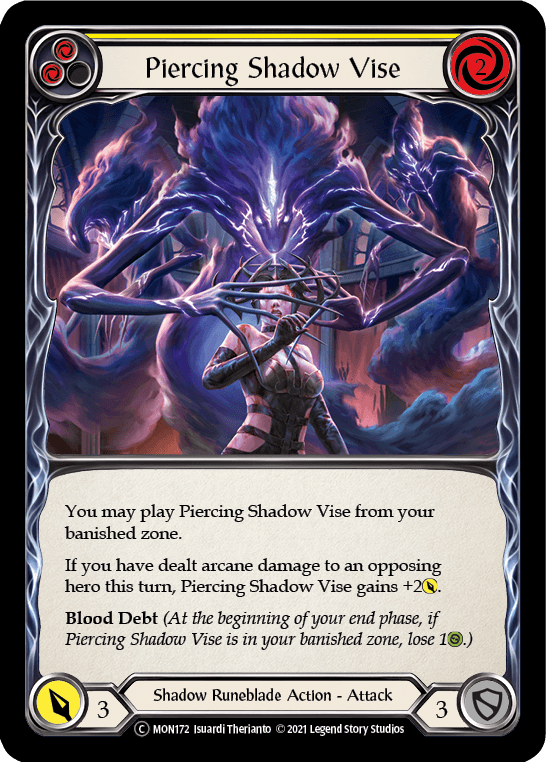 Piercing Shadow Vise (Yellow) [U-MON172-RF] (Monarch Unlimited) Unlimited Rainbow Foil - POKÉ JEUX