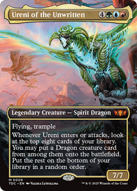Ureni of the Unwritten (TDC-009) - Commander: Tarkir: Dragonstorm (Borderless) Foil