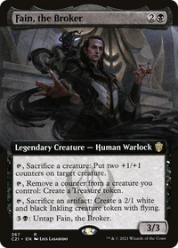 Fain, the Broker (Extended Art) [Commander 2021]
