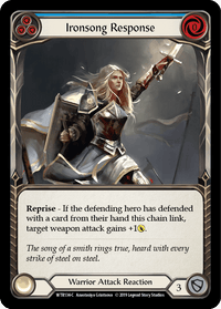 Ironsong Response (Blue) [WTR134-C] (Welcome to Rathe) Alpha Print Rainbow Foil - POKÉ JEUX