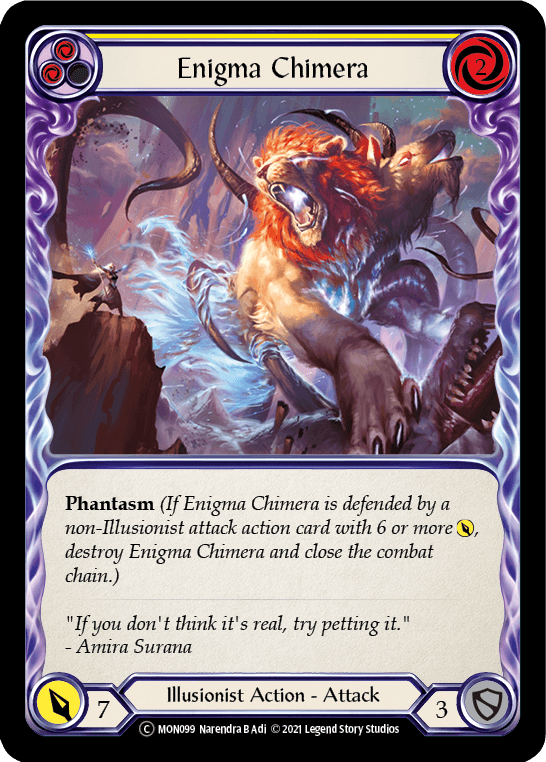 Enigma Chimera (Yellow) [U-MON099-RF] (Monarch Unlimited) Unlimited Rainbow Foil - POKÉ JEUX