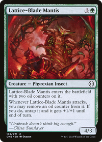 Lattice-Blade Mantis [Phyrexia: All Will Be One]