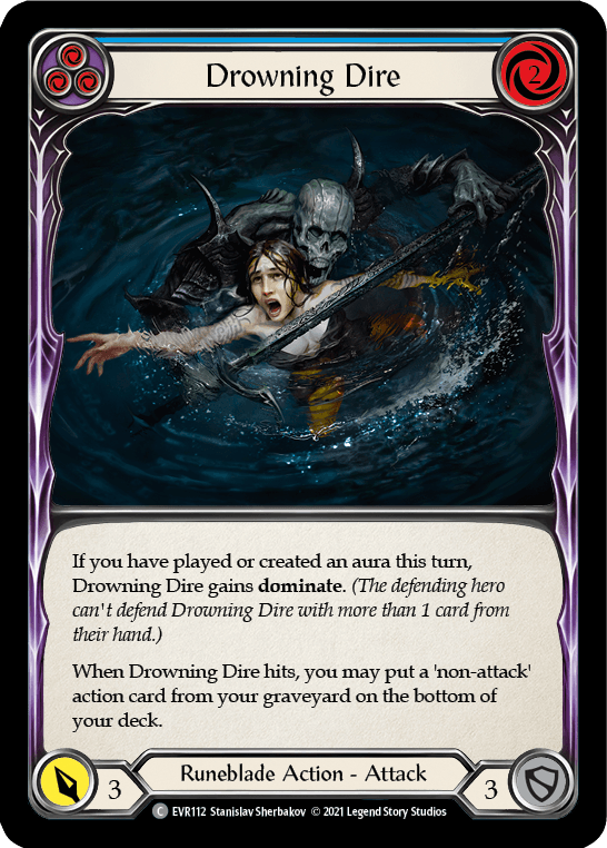 Drowning Dire (Blue) [EVR112] (Everfest) 1st Edition Normal - POKÉ JEUX