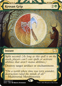 Krosan Grip (STA-053) - Strixhaven Mystical Archive: (Showcase) (Borderless) Etched Foil