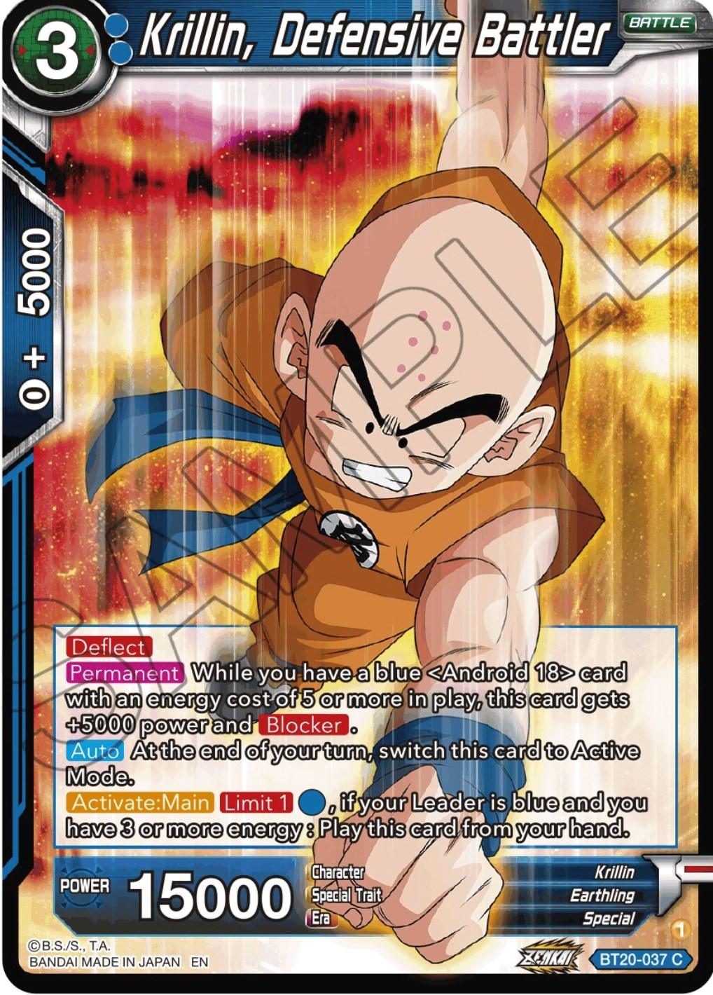 Krillin, Defensive Battler (BT20-037) [Power Absorbed] - POKÉ JEUX
