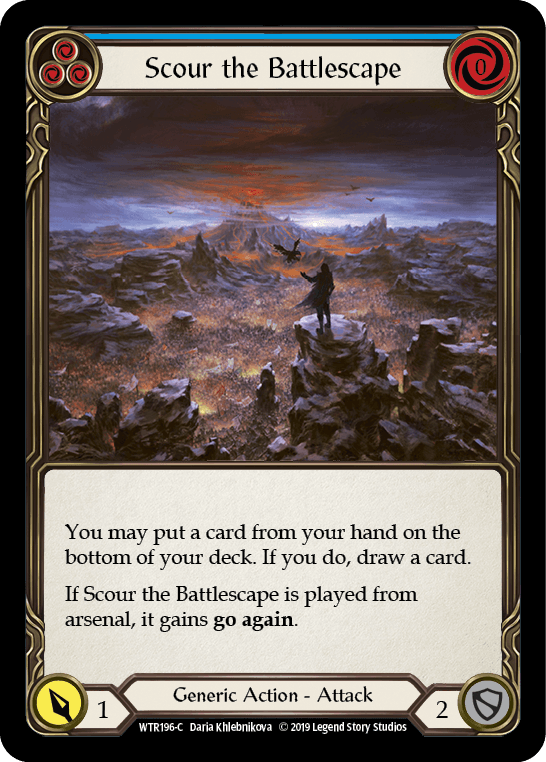 Scour the Battlescape (Blue) [WTR196-C] (Welcome to Rathe) Alpha Print Normal - POKÉ JEUX