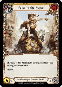 Pedal to the Metal (Yellow) [ARC012-R] (Arcane Rising) 1st Edition Rainbow Foil - POKÉ JEUX
