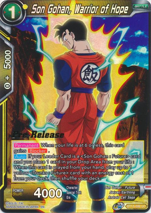 Son Gohan, Warrior of Hope (BT13-099) [Supreme Rivalry Prerelease Promos] - POKÉ JEUX
