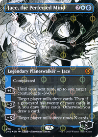 Jace, the Perfected Mind (Borderless Manga Step-and-Compleat Foil) [Phyrexia: All Will Be One]