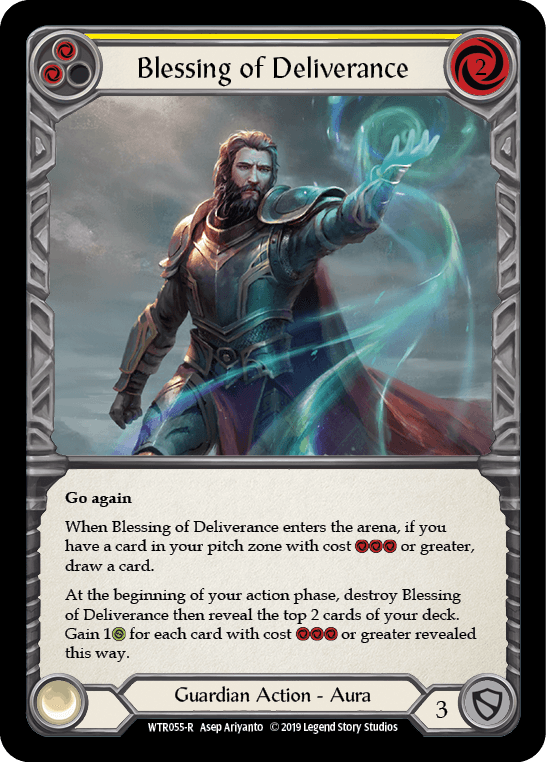 Blessing of Deliverance (Yellow) [WTR055-R] (Welcome to Rathe) Alpha Print Rainbow Foil - POKÉ JEUX