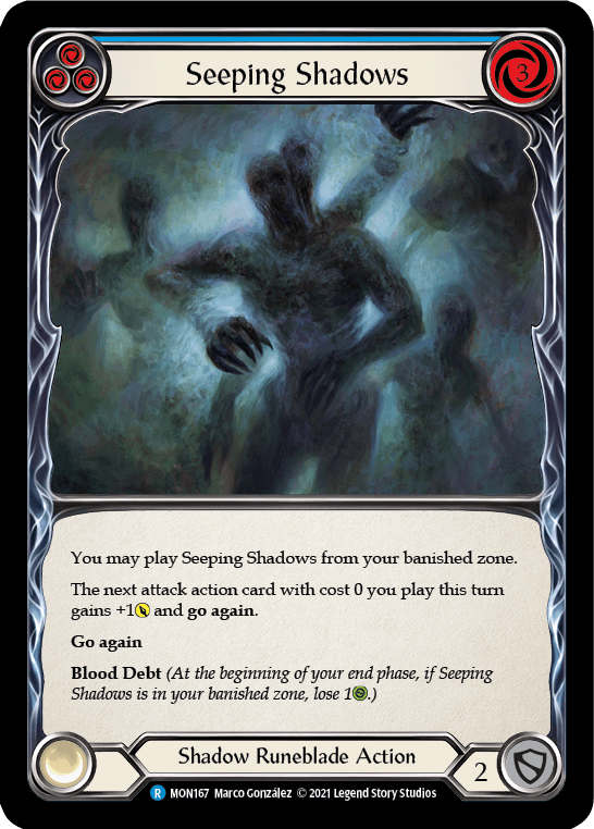 Seeping Shadows (Blue) [MON167] (Monarch) 1st Edition Normal - POKÉ JEUX