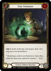 Fate Foreseen (Yellow) [ARC201-C] (Arcane Rising) 1st Edition Rainbow Foil - POKÉ JEUX