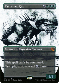 Tyrranax Rex (Borderless Ichor) [Phyrexia: All Will Be One]