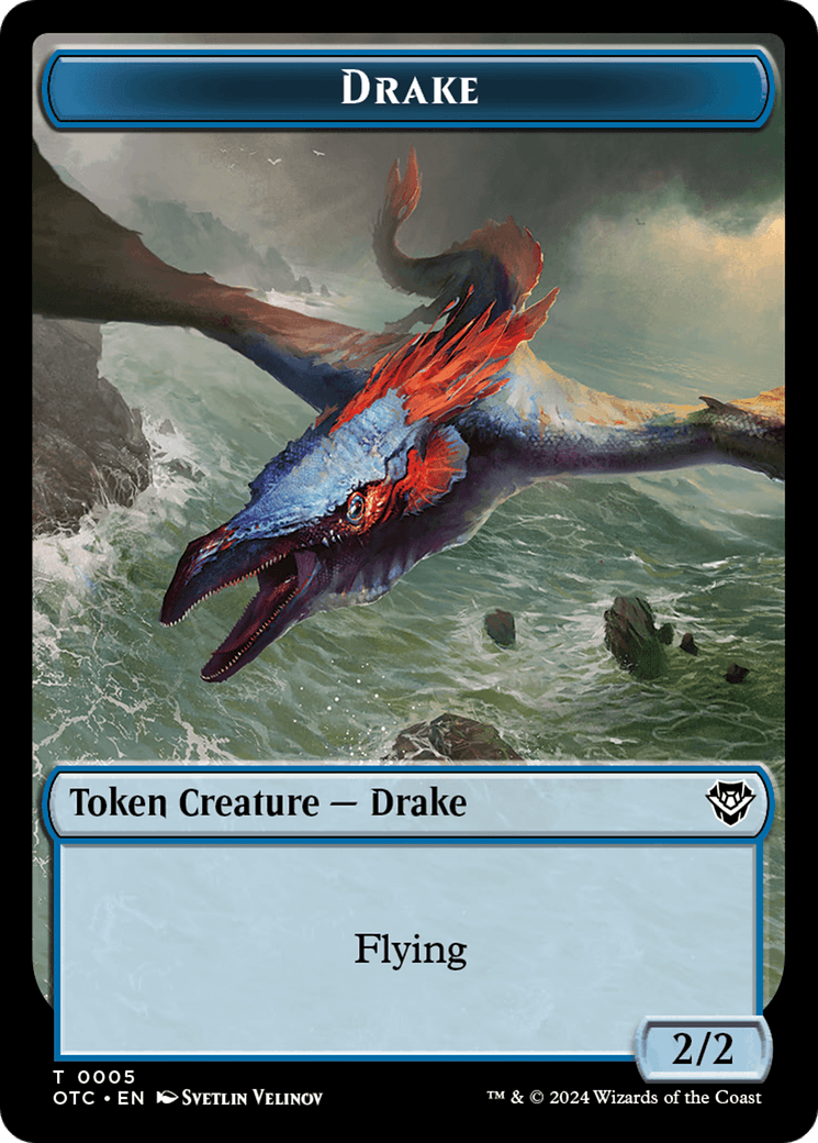 Drake // Soldier (0026) Double-Sided Token [Outlaws of Thunder Junction Commander Tokens] - POKÉ JEUX