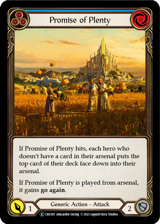 Promise of Plenty (Blue) [U-CRU185] (Crucible of War Unlimited) Unlimited Normal - POKÉ JEUX