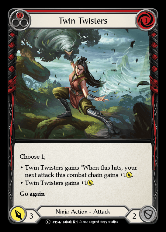 Twin Twisters (Red) [EVR047] (Everfest) 1st Edition Rainbow Foil - POKÉ JEUX