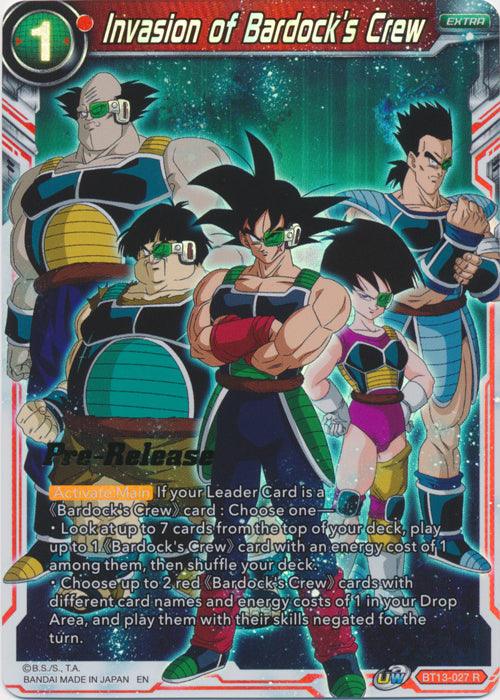 Invasion of Bardock's Crew (BT13-027) [Supreme Rivalry Prerelease Promos] - POKÉ JEUX