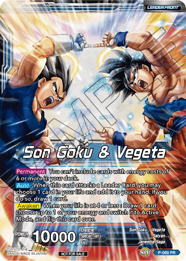 Son Goku & Vegeta // Miracle Strike Gogeta (Gold Stamped) (P-069) [Mythic Booster] - POKÉ JEUX