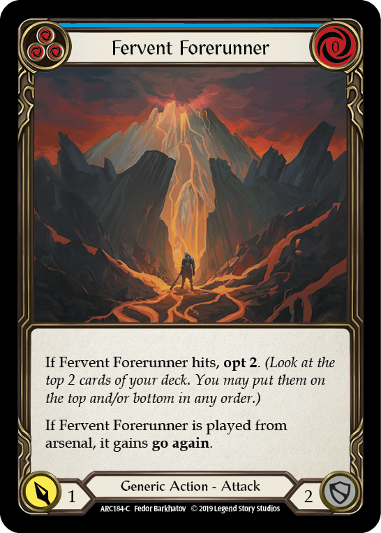 Fervent Forerunner (Blue) [ARC184-C] (Arcane Rising) 1st Edition Normal - POKÉ JEUX
