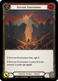 Fervent Forerunner (Red) [ARC182-C] (Arcane Rising) 1st Edition Rainbow Foil - POKÉ JEUX