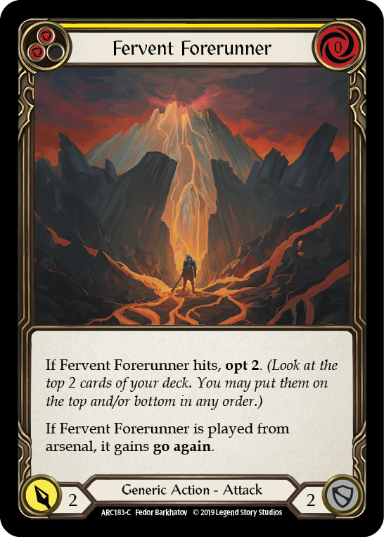 Fervent Forerunner (Yellow) [ARC183-C] (Arcane Rising) 1st Edition Normal - POKÉ JEUX