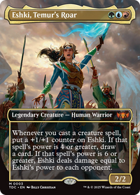 Eshki, Temur's Roar (Borderless) (TDC-003) - Commander: Tarkir: Dragonstorm