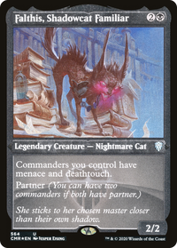 Falthis, Shadowcat Familiar (Etched) [Commander Legends]