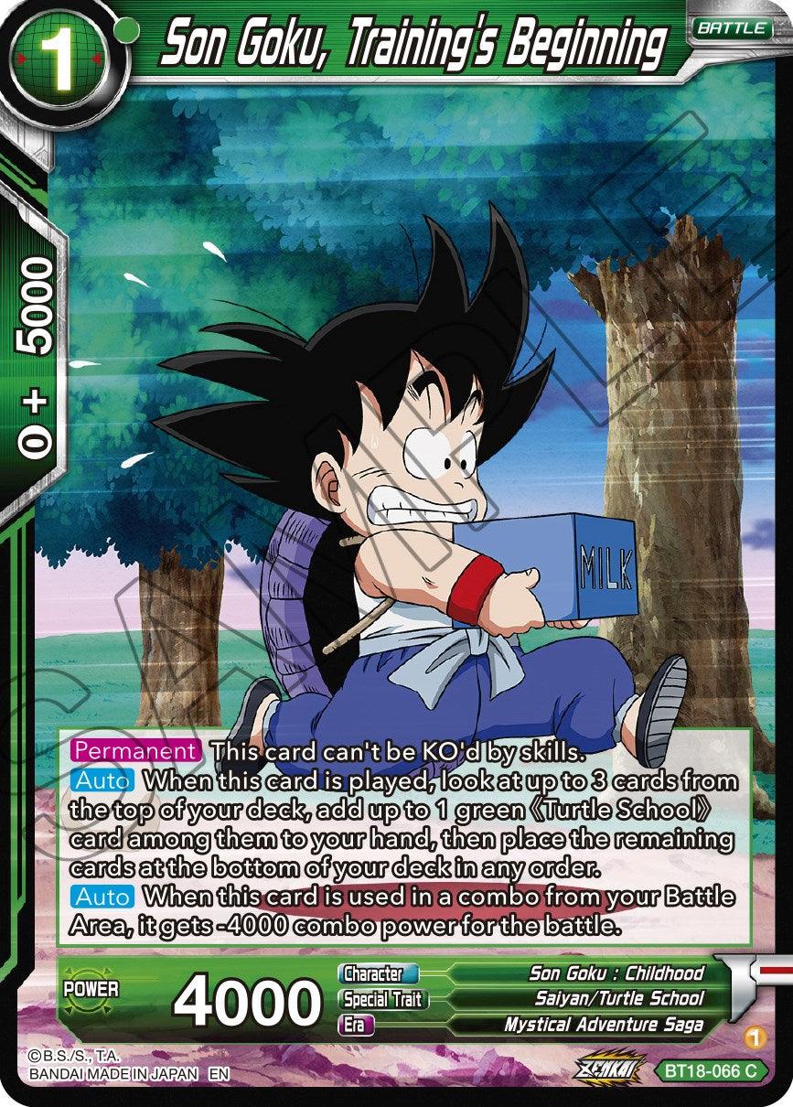 Son Goku, Training's Beginning (BT18-066) [Dawn of the Z-Legends] - POKÉ JEUX