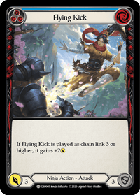 Flying Kick (Blue) [CRU065] (Crucible of War) 1st Edition Rainbow Foil - POKÉ JEUX