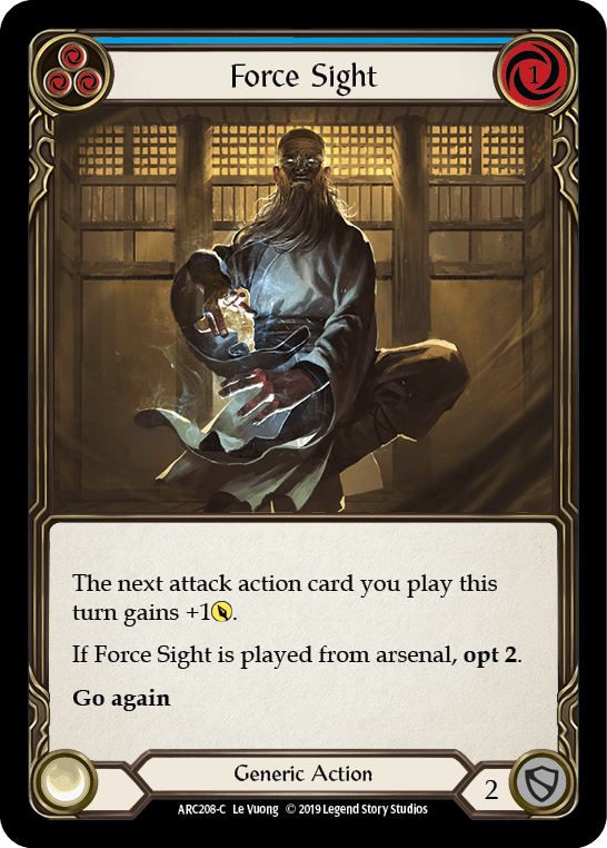 Force Sight (Blue) [ARC208-C] (Arcane Rising) 1st Edition Rainbow Foil - POKÉ JEUX