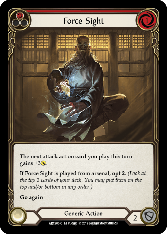 Force Sight (Red) [ARC206-C] (Arcane Rising) 1st Edition Normal - POKÉ JEUX