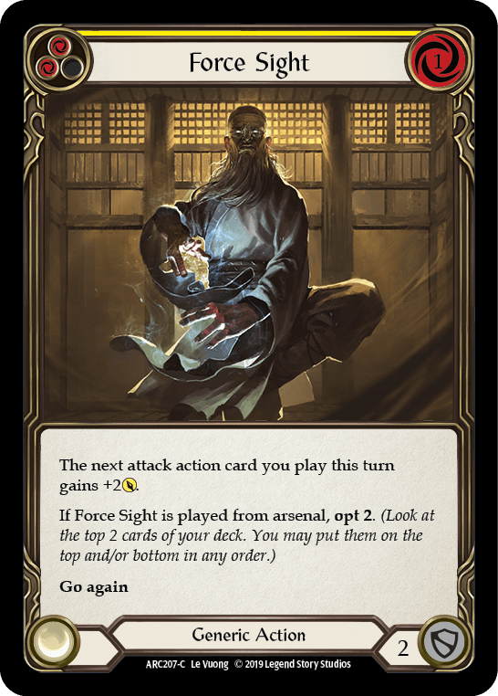 Force Sight (Yellow) [ARC207-C] (Arcane Rising) 1st Edition Normal - POKÉ JEUX