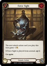 Force Sight (Yellow) [ARC207-C] (Arcane Rising) 1st Edition Rainbow Foil - POKÉ JEUX