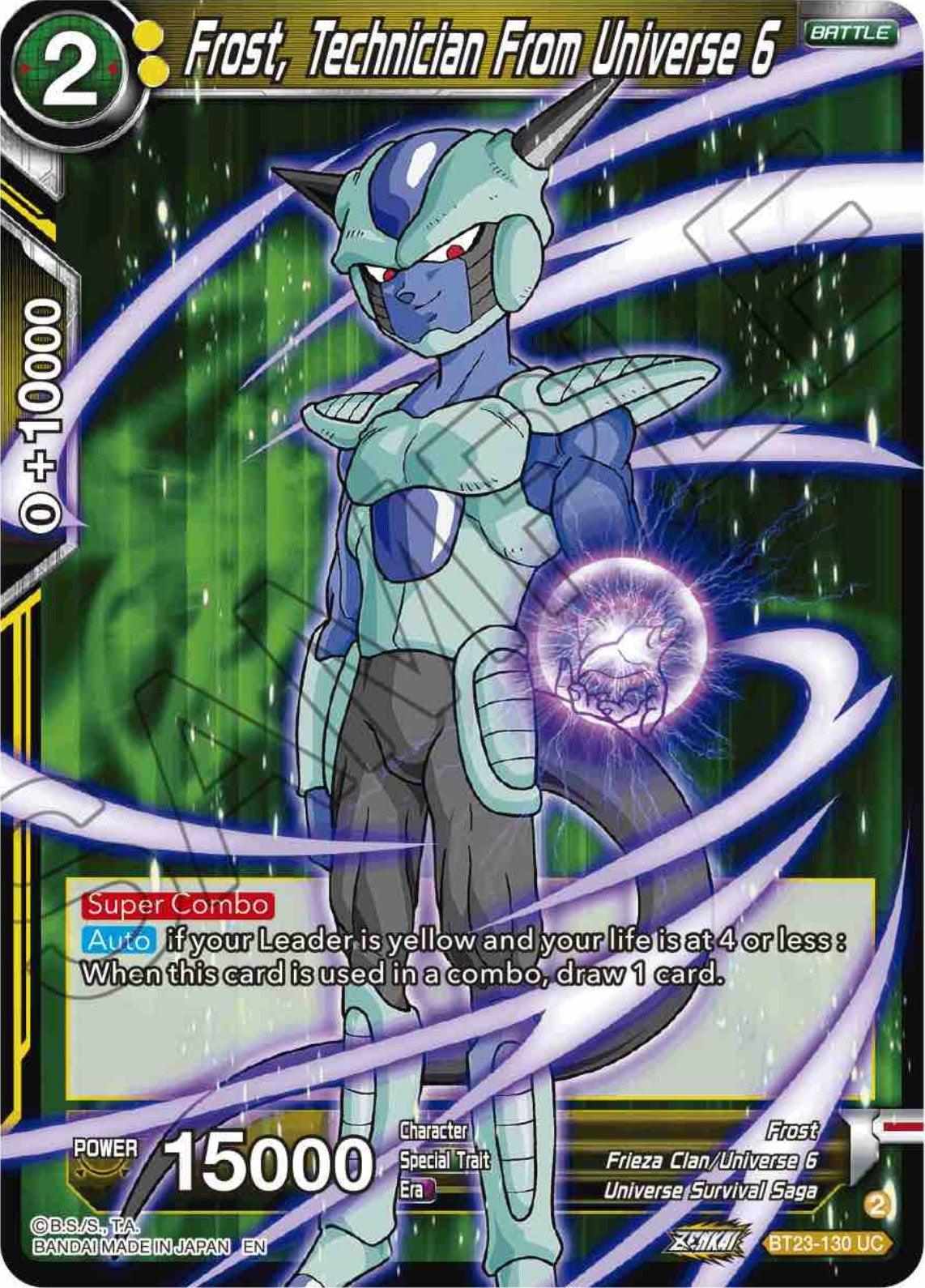 Frost, Technician From Universe 6 (BT23-130) [Perfect Combination] - POKÉ JEUX