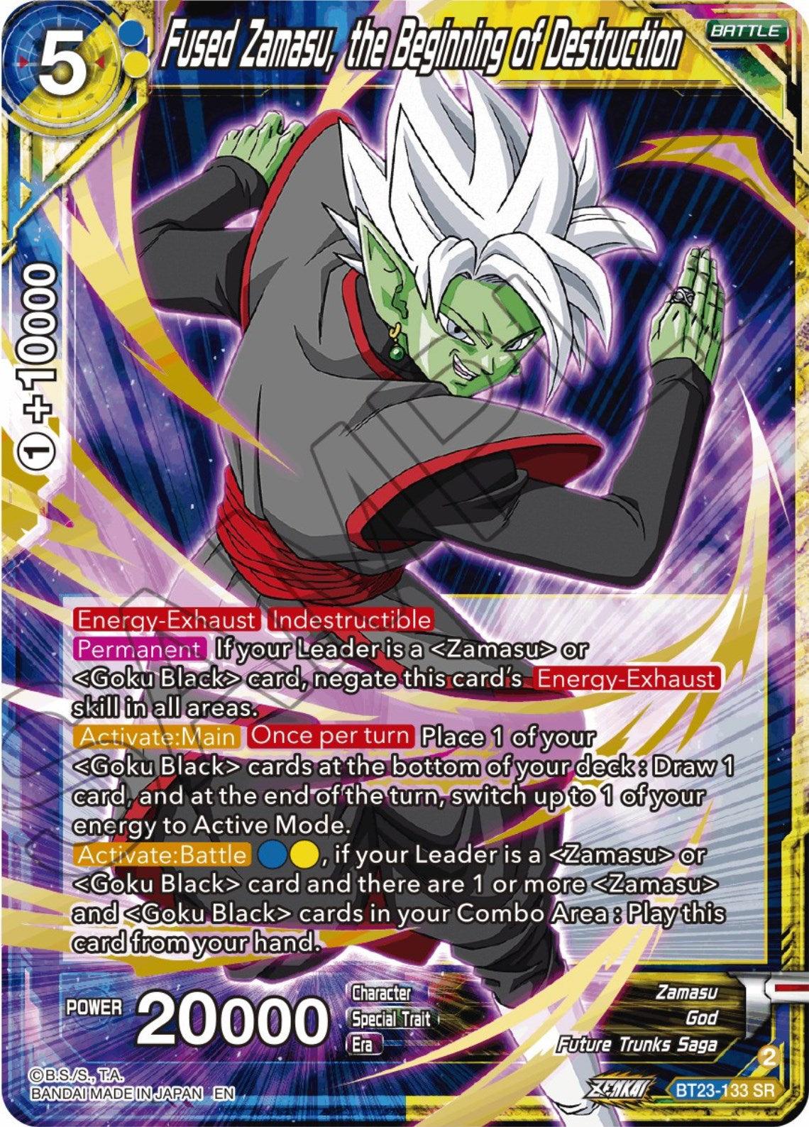 Fused Zamasu, the Beginning of Destruction (BT23-133) [Perfect Combination] - POKÉ JEUX
