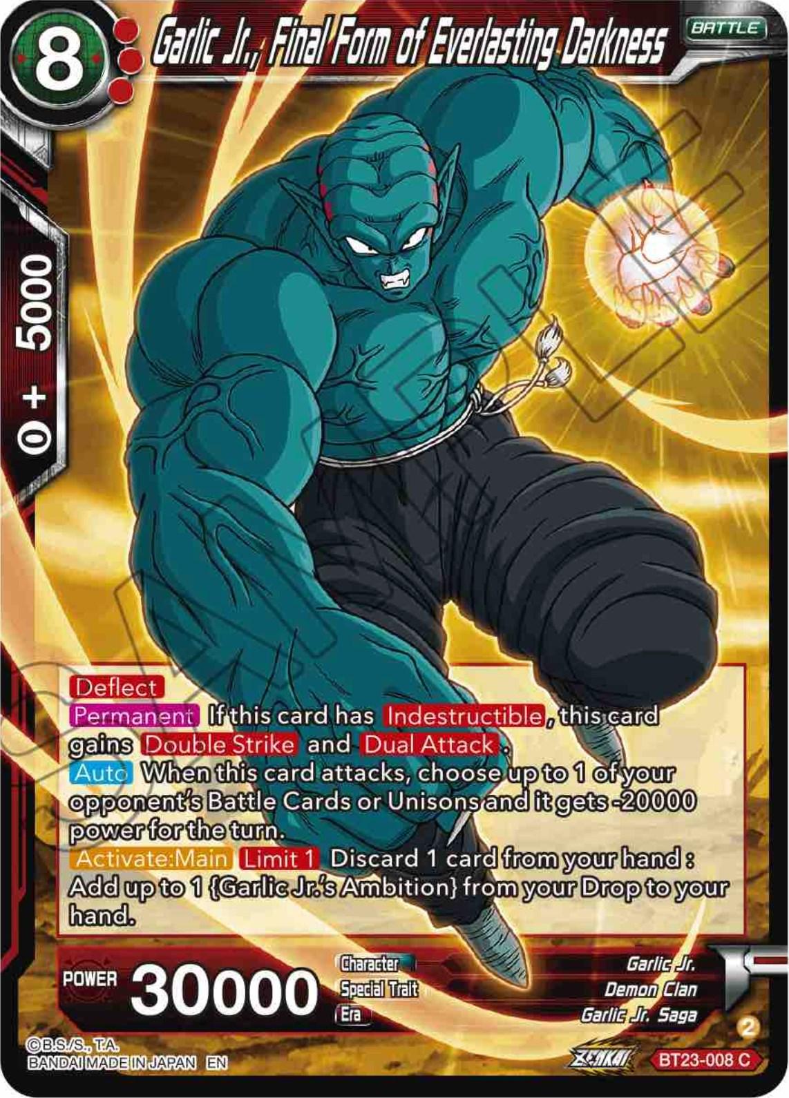 Garlic Jr., Final Form of Everlasting Darkness (BT23-008) [Perfect Combination] - POKÉ JEUX