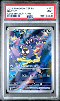 POKEMON TEF TEMPORAL FORCES #177 GASTLY ILLUSTRATION RARE PSA 9 #104139898