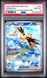 2023 POKEMON MEW EN-151 #202 ZAPDOS ex SPECIAL ILLUSTRATION RARE PSA 10 #107953800