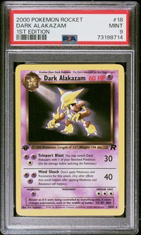 DARK ALAKAZAM #18 1st Edition PSA 9 Cert #73198714