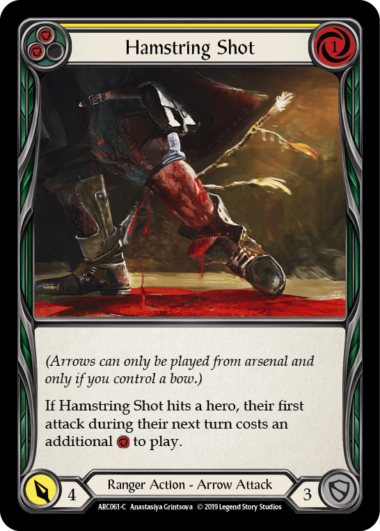 Hamstring Shot (Yellow) [ARC061-C] (Arcane Rising) 1st Edition Rainbow Foil - POKÉ JEUX