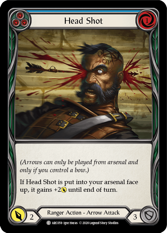 Head Shot (Blue) [U-ARC059] (Arcane Rising Unlimited) Unlimited Rainbow Foil - POKÉ JEUX