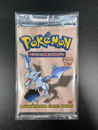 1999 Pokemon Fossil 1st Edition Sealed Booster Pack Aerodactyl