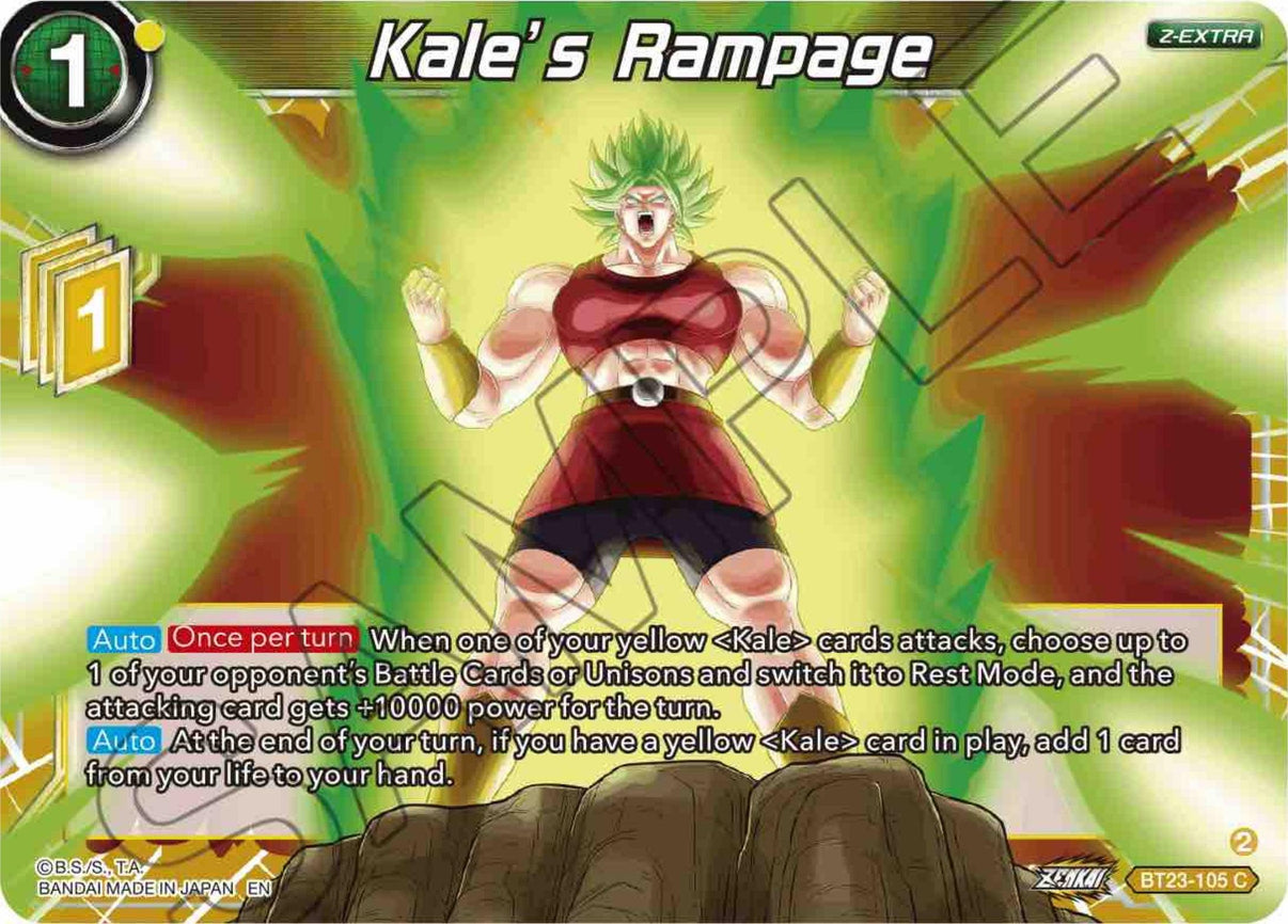 Kale's Rampage (BT23-105) [Perfect Combination] - POKÉ JEUX