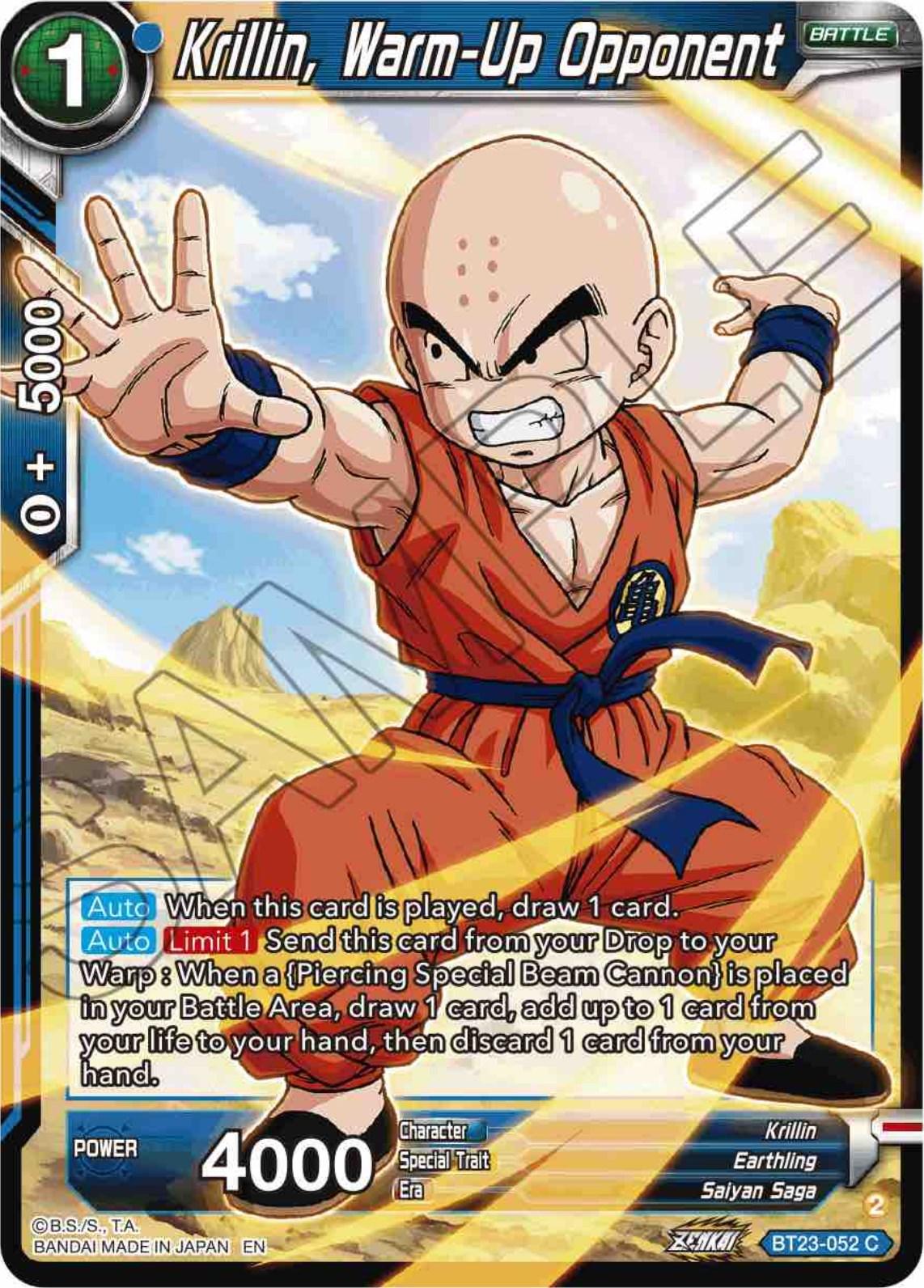 Krillin, Warm-Up Opponent (BT23-052) [Perfect Combination] - POKÉ JEUX