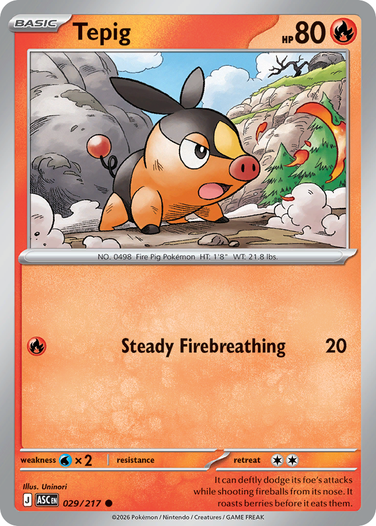 Tepig (Friend Ball) (29) - ME Ascended Heroes Reverse Holofoil
